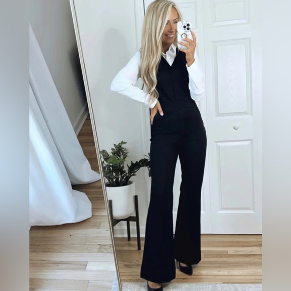 Spanx The Perfect Jumpsuit Wide Leg Flare in Classic Black 20383R - Picture 14 of 14